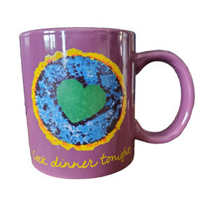 Penzeys Heal the World...Cook Dinner Tonight Coffee Tea Mug Purple Heart Collect